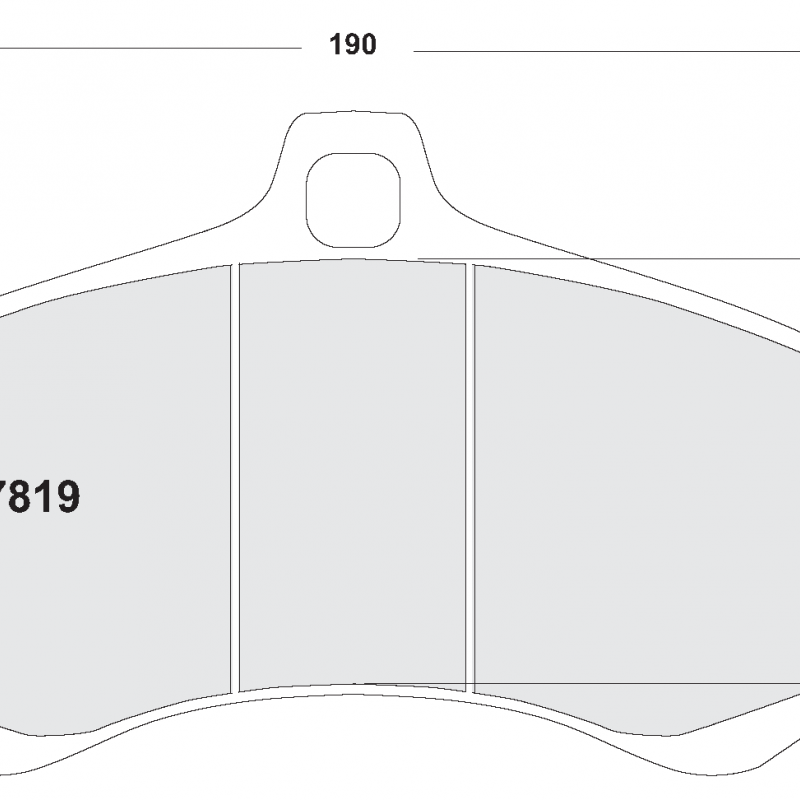 Sprint / medium distance compound with smooth bite. Race brake pads - Porsche 996 + 997
Gen. 1 + 2 front pads
(radial depth = 60mm)